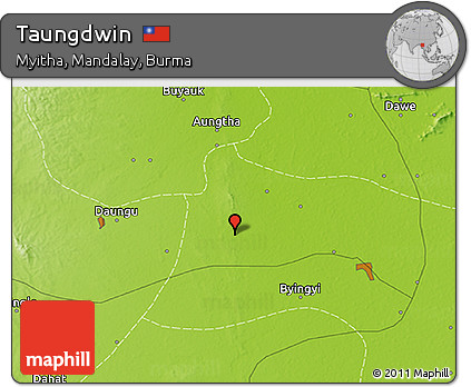 Physical 3D Map of Taungdwin