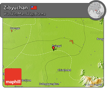 Physical 3D Map of Zibyuchan