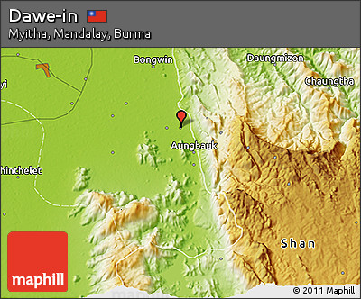 Physical 3D Map of Dawe-in