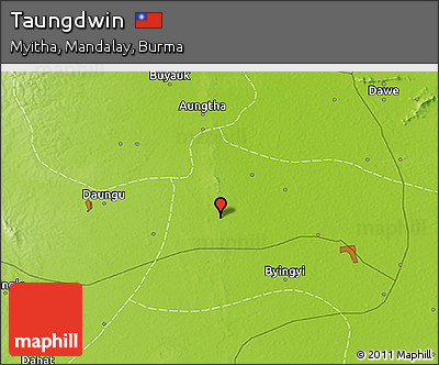 Physical 3D Map of Taungdwin