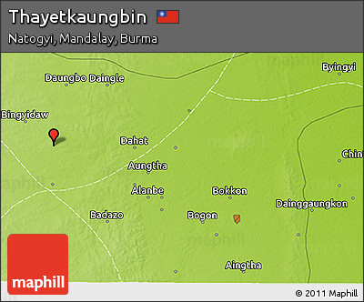 Physical 3D Map of Thayetkaungbin
