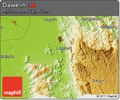 Physical 3D Map of Dawe-in