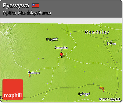 Physical 3D Map of Pyawywa