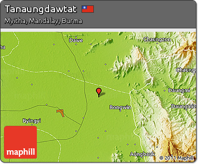 Physical 3D Map of Tanaungdawtat