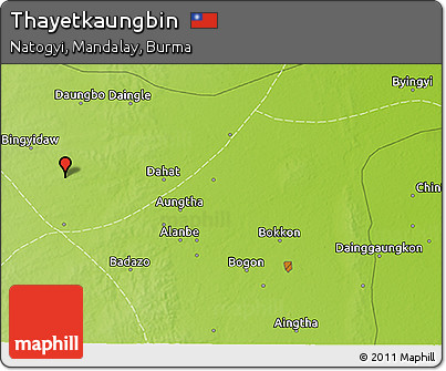 Physical 3D Map of Thayetkaungbin