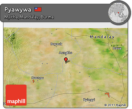 Satellite 3D Map of Pyawywa