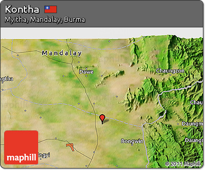 Satellite 3D Map of Kontha