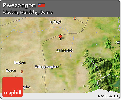 Satellite 3D Map of Pwezongon
