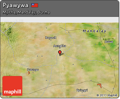 Satellite 3D Map of Pyawywa