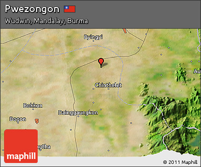 Satellite 3D Map of Pwezongon