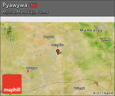 Satellite 3D Map of Pyawywa