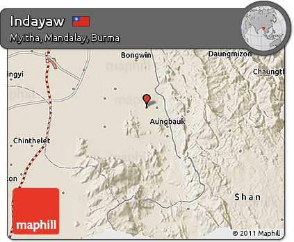 Shaded Relief 3D Map of Indayaw