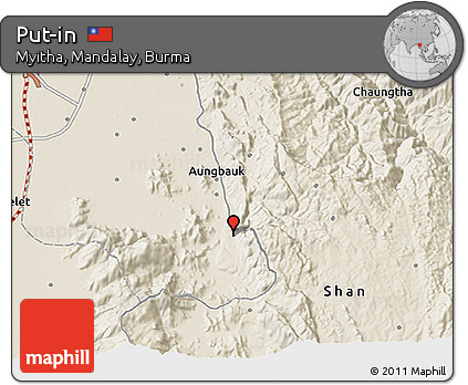 Shaded Relief 3D Map of Put-in