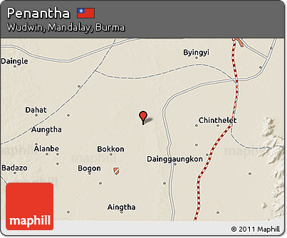 Shaded Relief 3D Map of Penantha