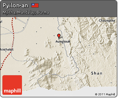 Shaded Relief 3D Map of Pyilon-an