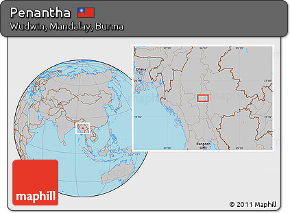 Gray Location Map of Penantha