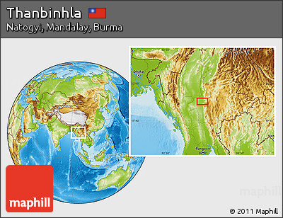 Physical Location Map of Thanbinhla