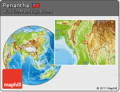 Physical Location Map of Penantha