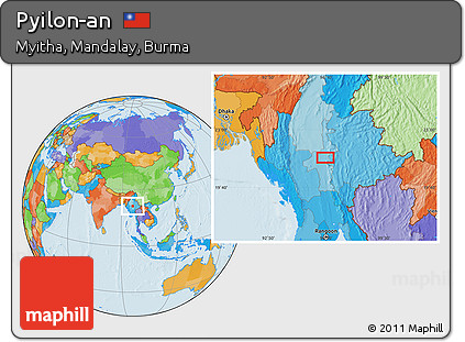 Political Location Map of Pyilon-an