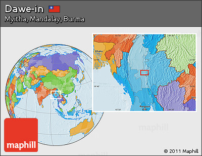 Political Location Map of Dawe-in