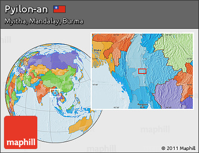 Political Location Map of Pyilon-an