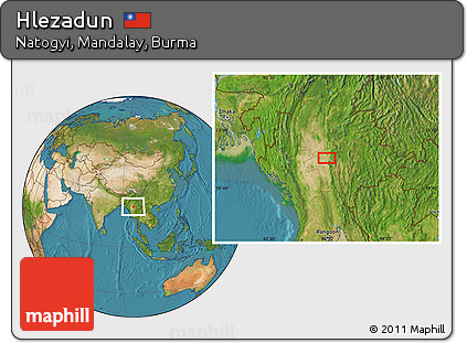 Satellite Location Map of Hlezadun