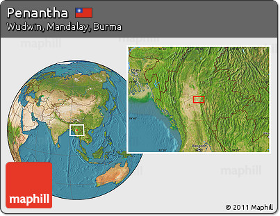 Satellite Location Map of Penantha