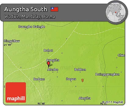 Physical Map of Aungtha South