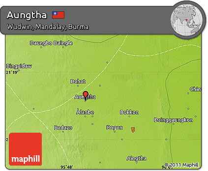 Physical Map of Aungtha
