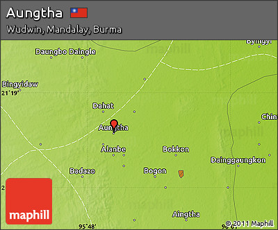 Physical Map of Aungtha