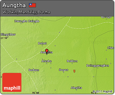 Physical Map of Aungtha