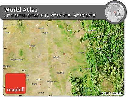 Satellite Map of the Area around 21° 23' 18" N, 96° 7' 30" E