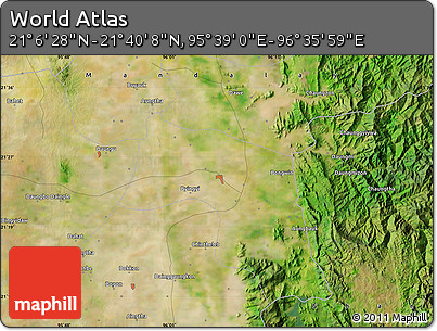 Satellite Map of the Area around 21° 23' 18" N, 96° 7' 30" E