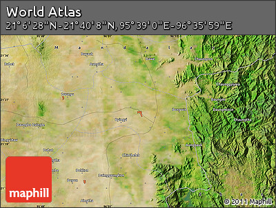 Satellite Map of the Area around 21° 23' 18" N, 96° 7' 30" E