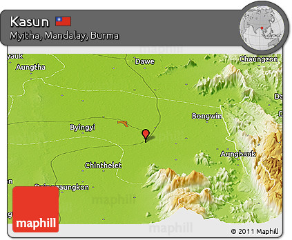 Physical Panoramic Map of Kasun