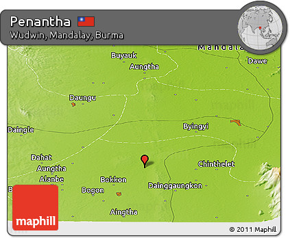 Physical Panoramic Map of Penantha