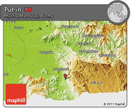 Physical Panoramic Map of Put-in