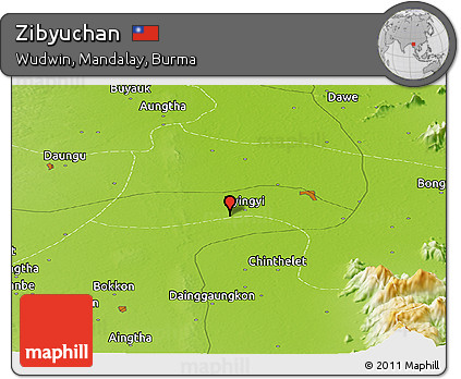 Physical Panoramic Map of Zibyuchan
