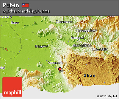 Physical Panoramic Map of Put-in