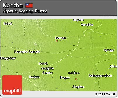 Physical Panoramic Map of Kontha