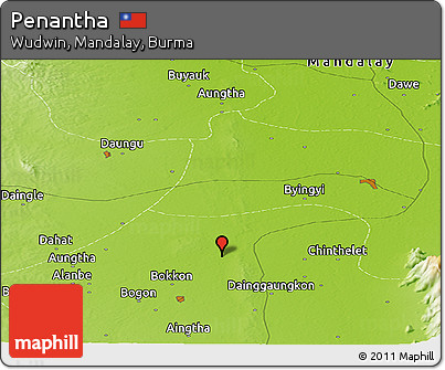 Physical Panoramic Map of Penantha