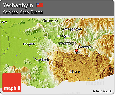 Physical Panoramic Map of Yechanbyin