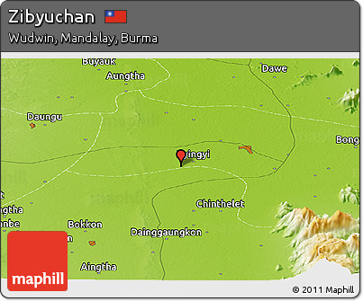 Physical Panoramic Map of Zibyuchan