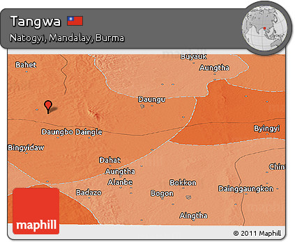 Political Panoramic Map of Tangwa