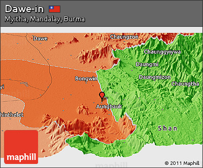 Political Panoramic Map of Dawe-in