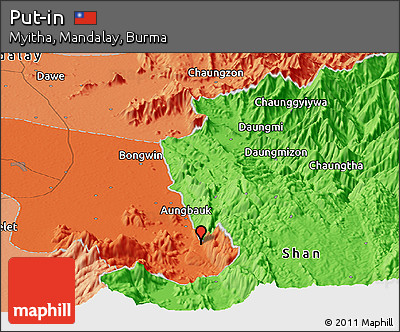 Political Panoramic Map of Put-in