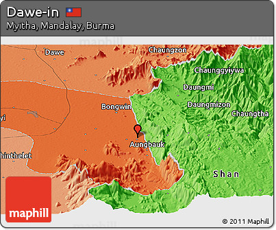 Political Panoramic Map of Dawe-in