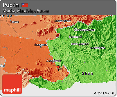 Political Panoramic Map of Put-in