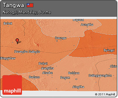 Political Panoramic Map of Tangwa