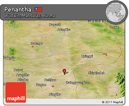 Satellite Panoramic Map of Penantha
